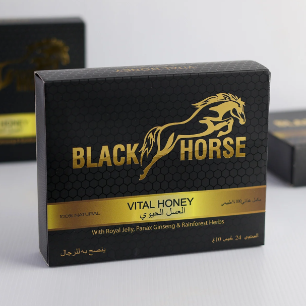 blackhorse.png BLACK HORSE Vital Honey – Export Carton - Image 1