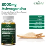 HoneyB2B | Organic Ashwagandha Extract Capsules 2000mg – Daily Balance, Mood & Wellness Support (120 Capsules) - Image 3