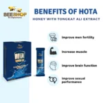 BEESHOP Hota Honey with Tongkat Ali Extract | 7g x 5 Sachets - Image 2
