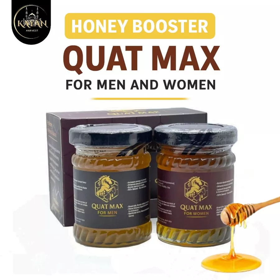 my-11134207-820l6-mhym1iw1bxmoac@resize_w900_nl Honey Booster Quat Max – Herbal Honey with Nuts, Royal Jelly, Sidr Honey & Tongkat Ali | For Men & Women - Image 1